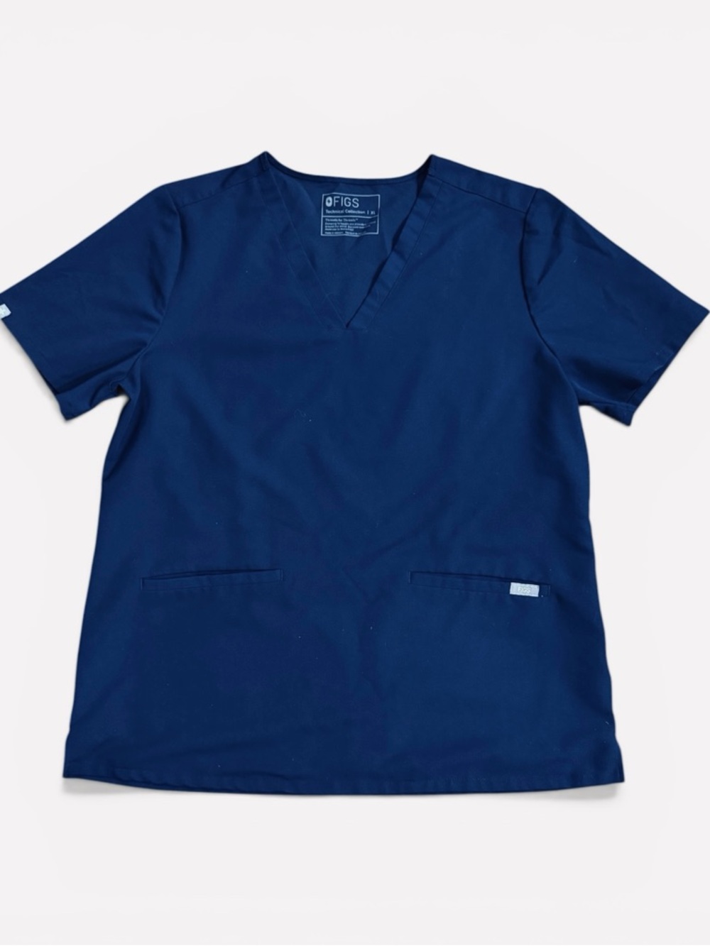 FIGS Technical Collection Women's Navy V-Neck Medical Scrub Top Size XL